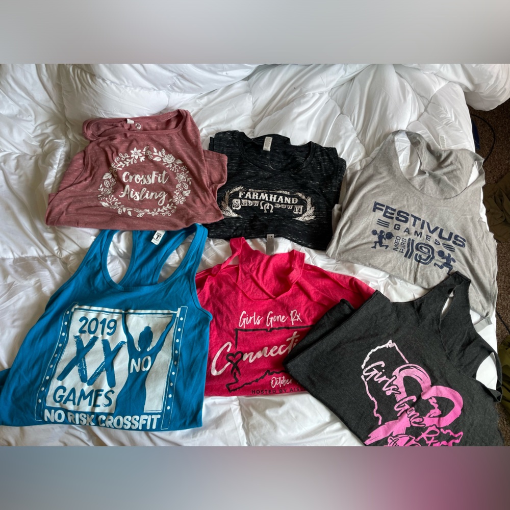 BUNDLE: Assorted CrossFit Tanks from various gyms and competitions.